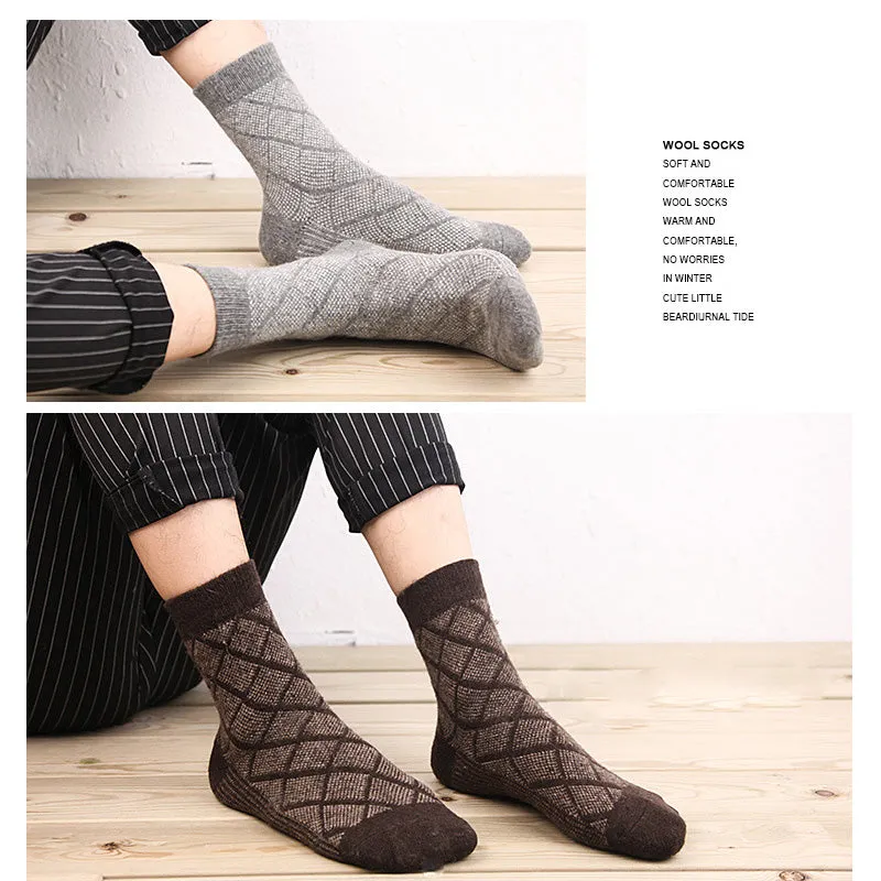 10 pairs Lot Winter Casual Wool Socks Cashmere Breathable Socks for Men