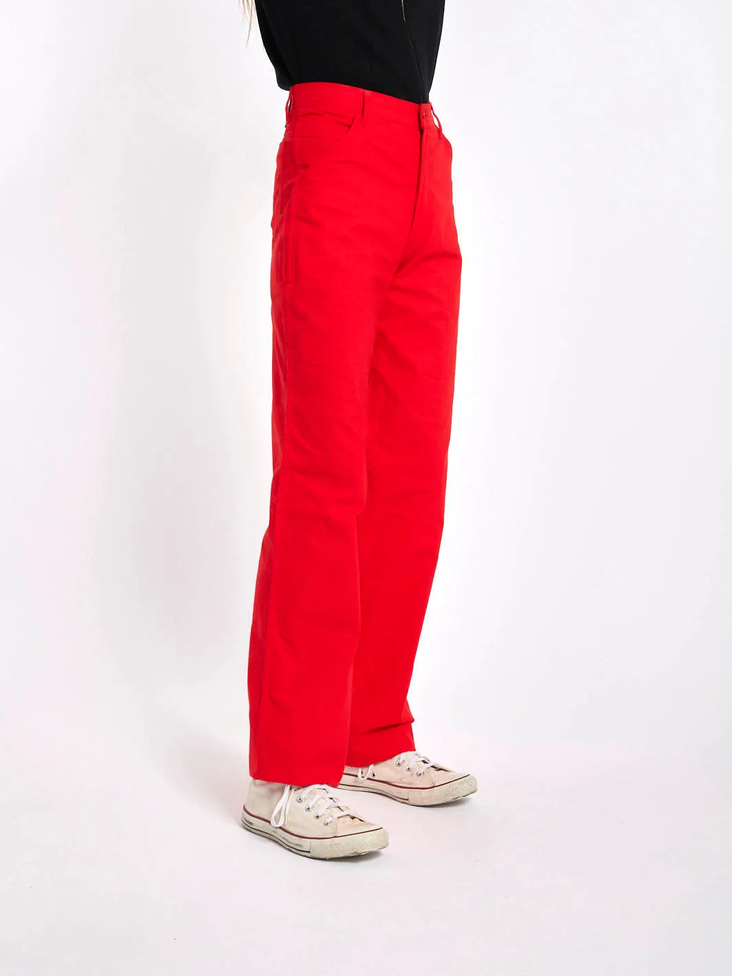 1980s Wrangler slim cut trouser in bright red