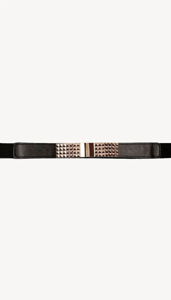 3-1091 Black Elasticated Susana Belt