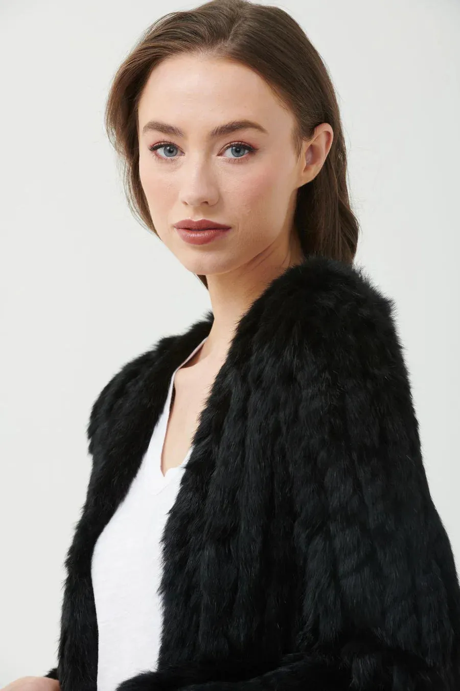 365 Days Short Fur Jacket - Black