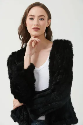 365 Days Short Fur Jacket - Black