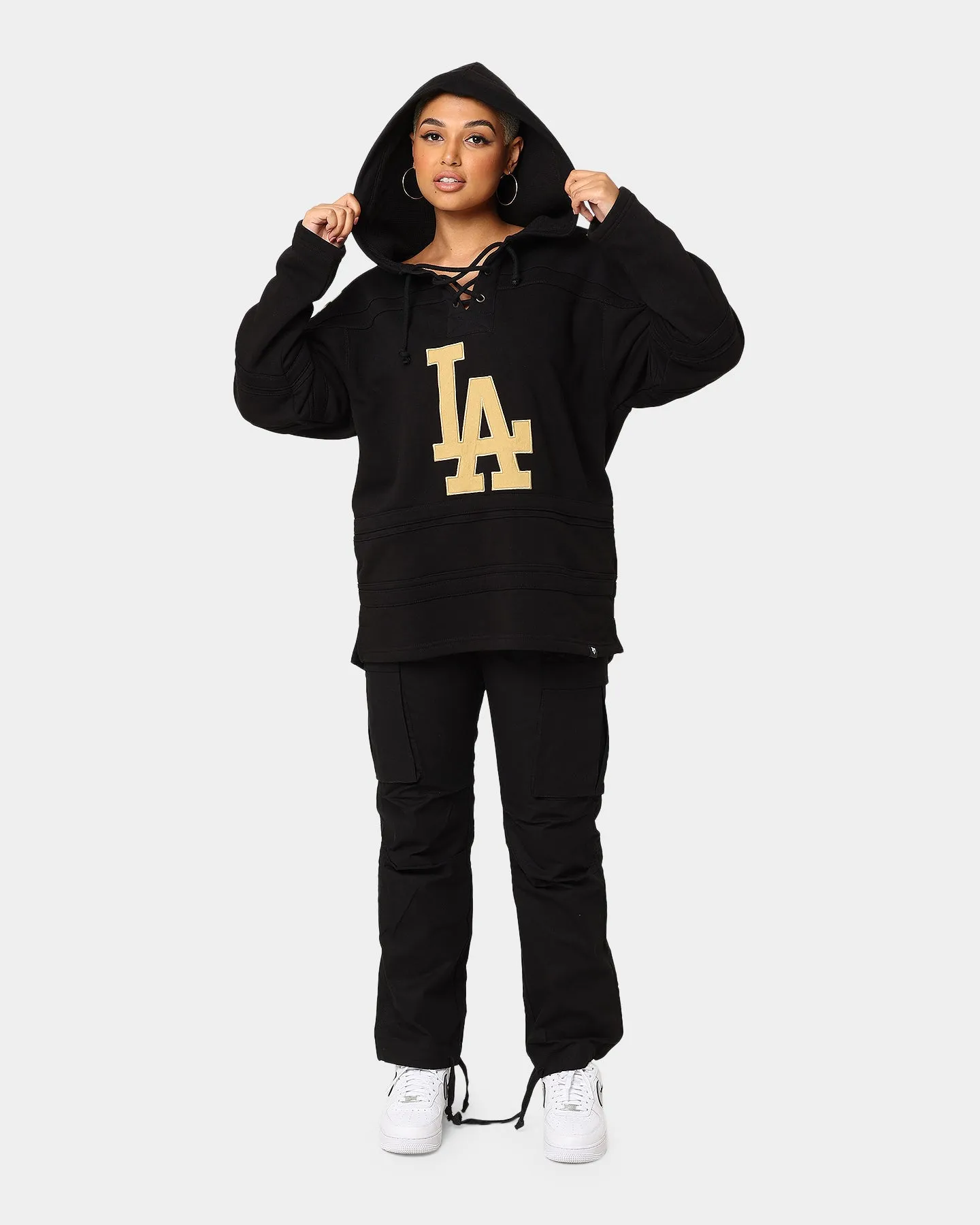 47 Brand Los Angeles Dodgers Superior Lacer Hoodie Black/Gold