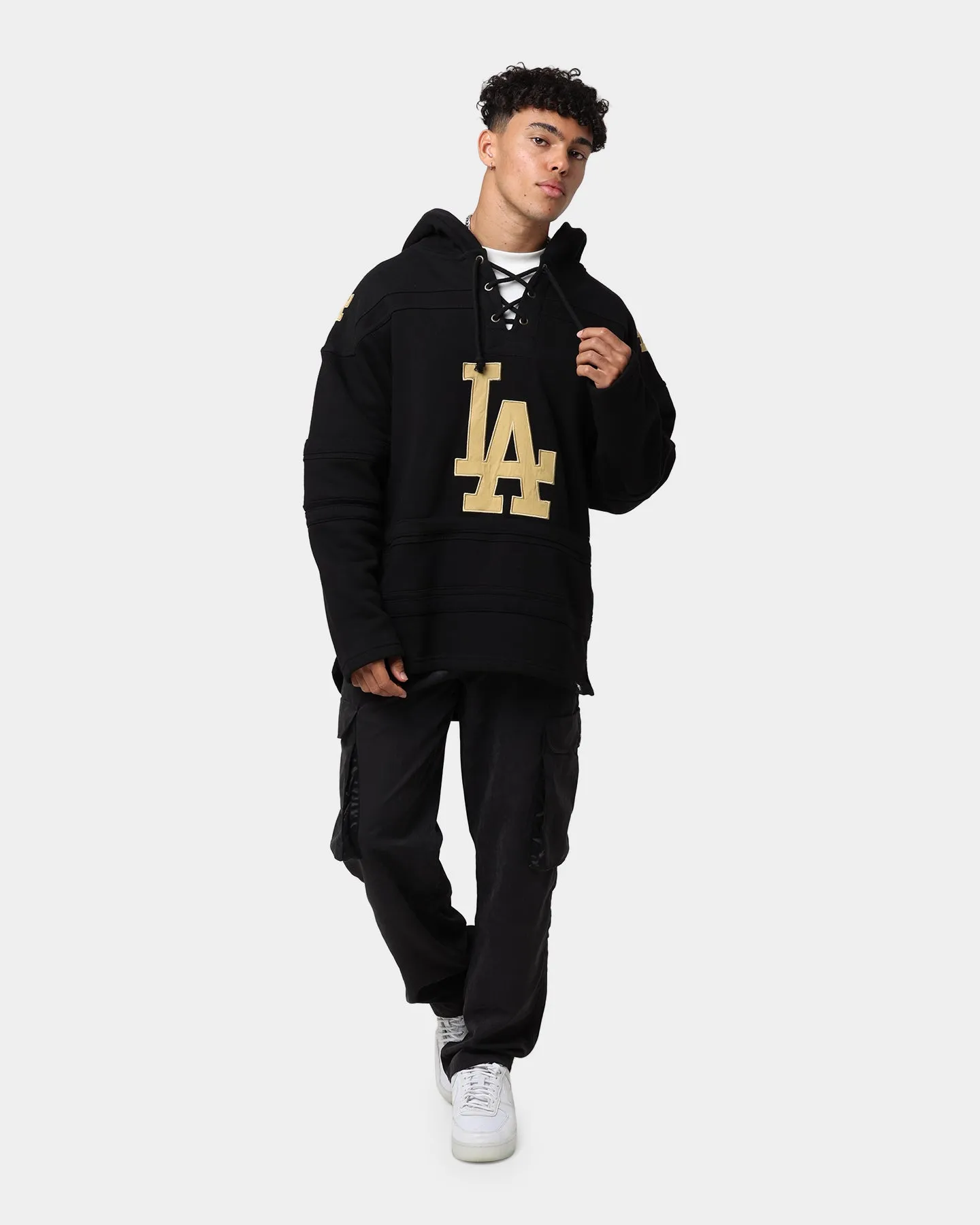 47 Brand Los Angeles Dodgers Superior Lacer Hoodie Black/Gold