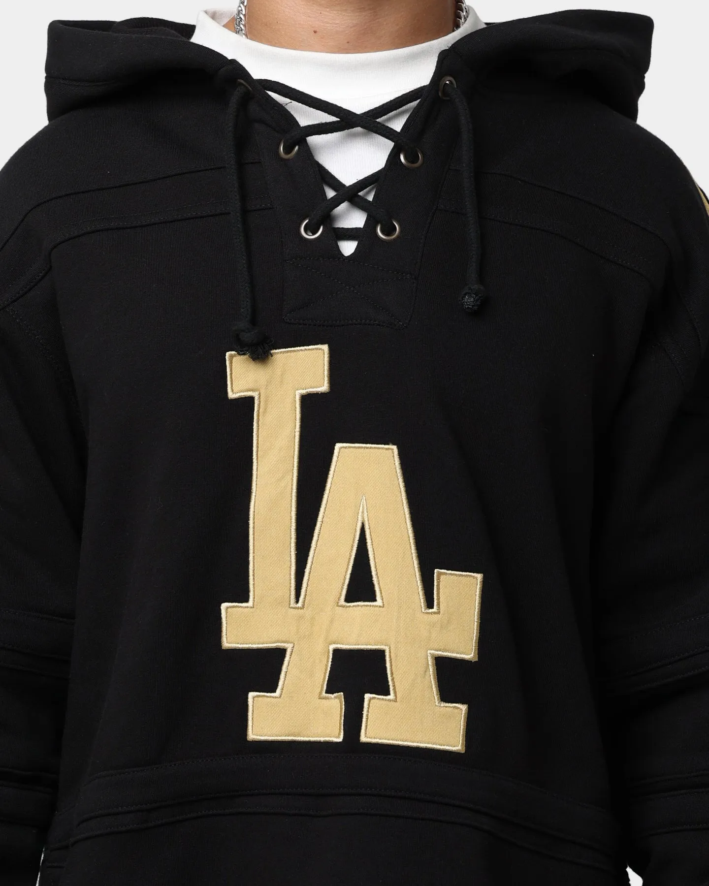 47 Brand Los Angeles Dodgers Superior Lacer Hoodie Black/Gold