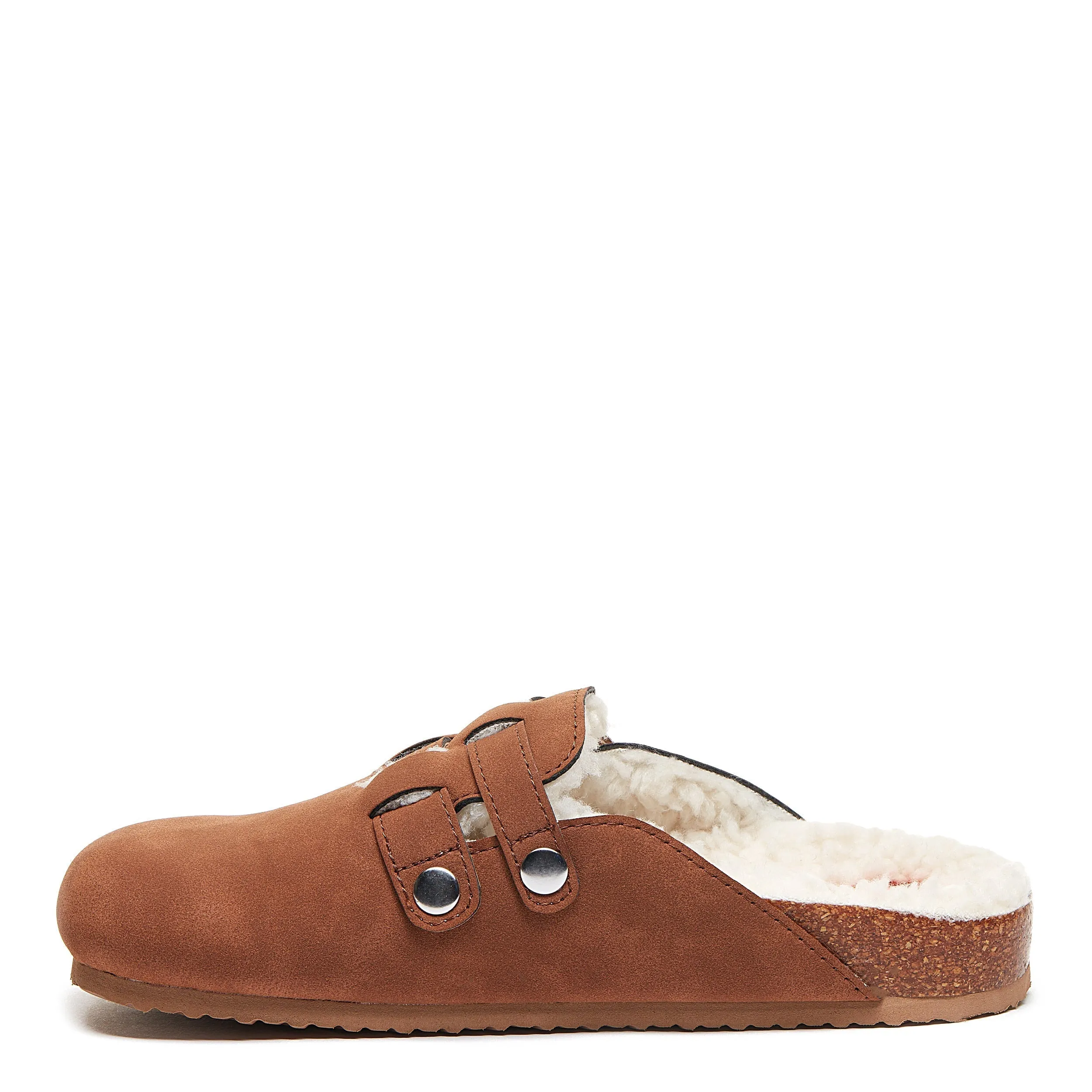 Abel Cognac Shearling Mule