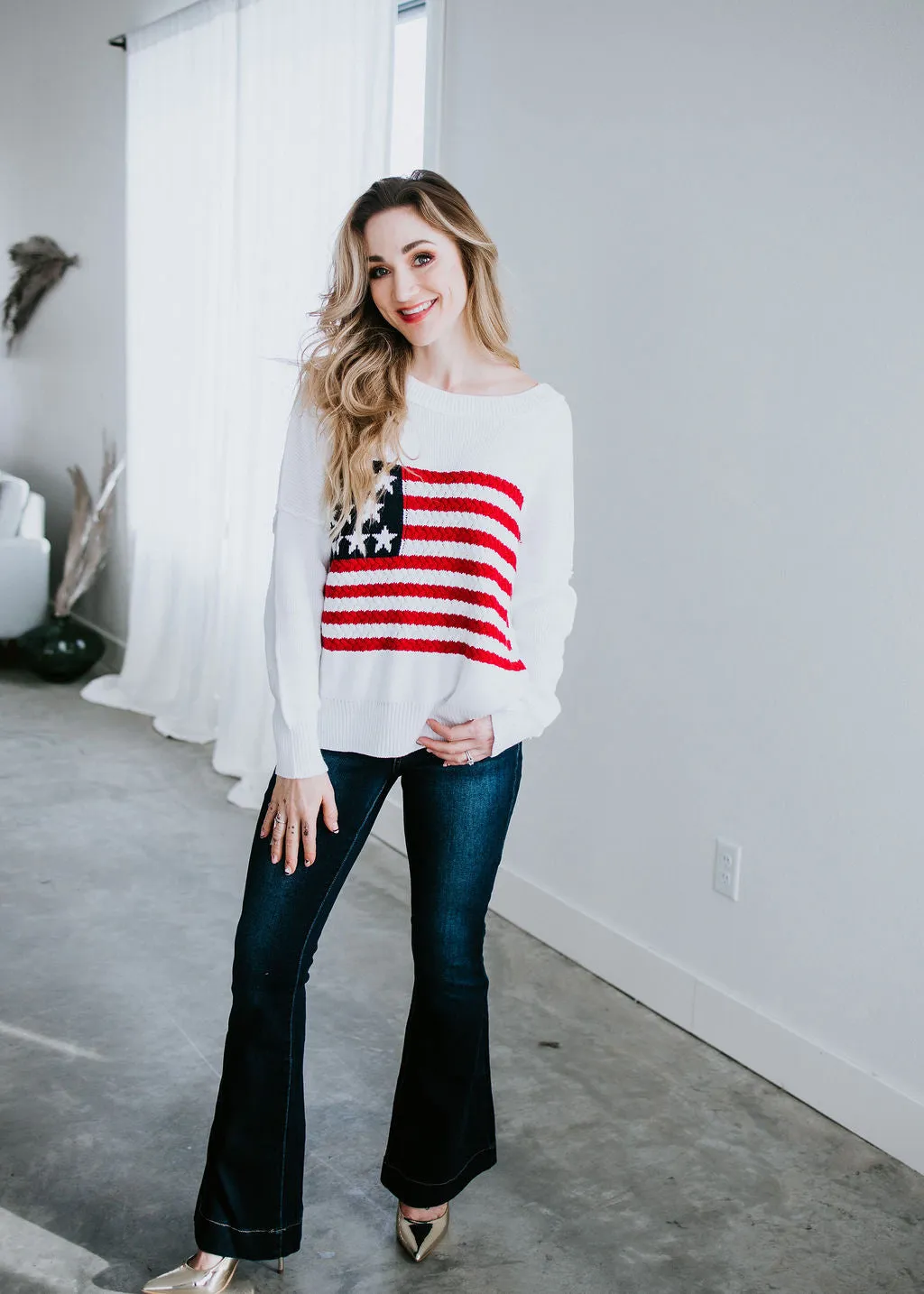 American Flag Knit Sweater