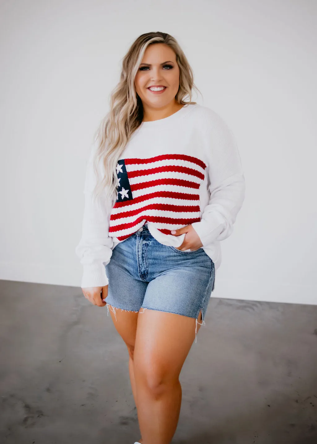 American Flag Knit Sweater