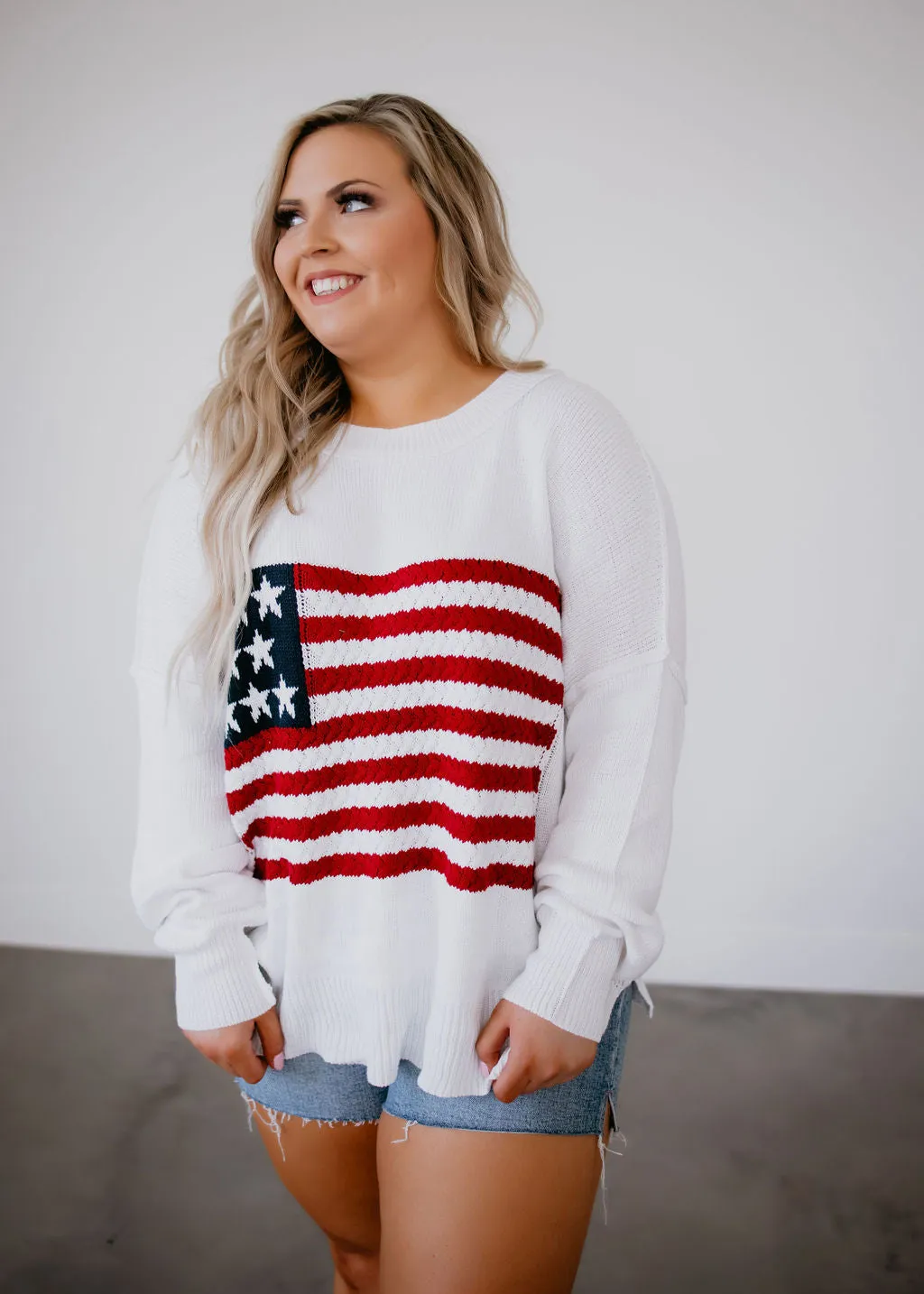 American Flag Knit Sweater