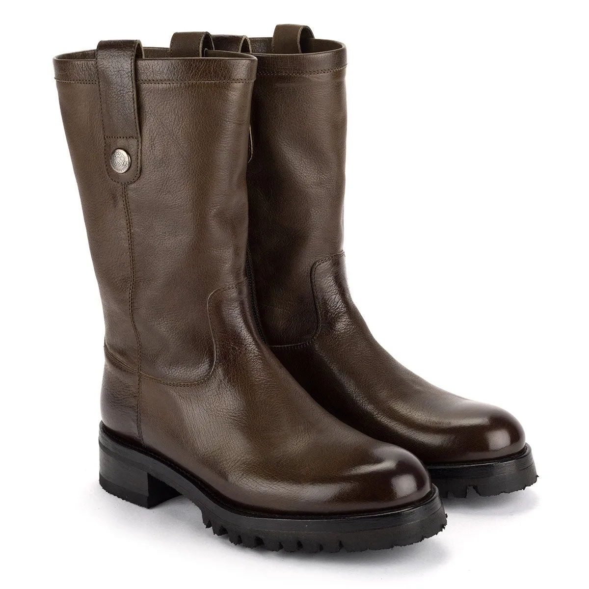 AMINA 58050<br> Biker Boots Teak