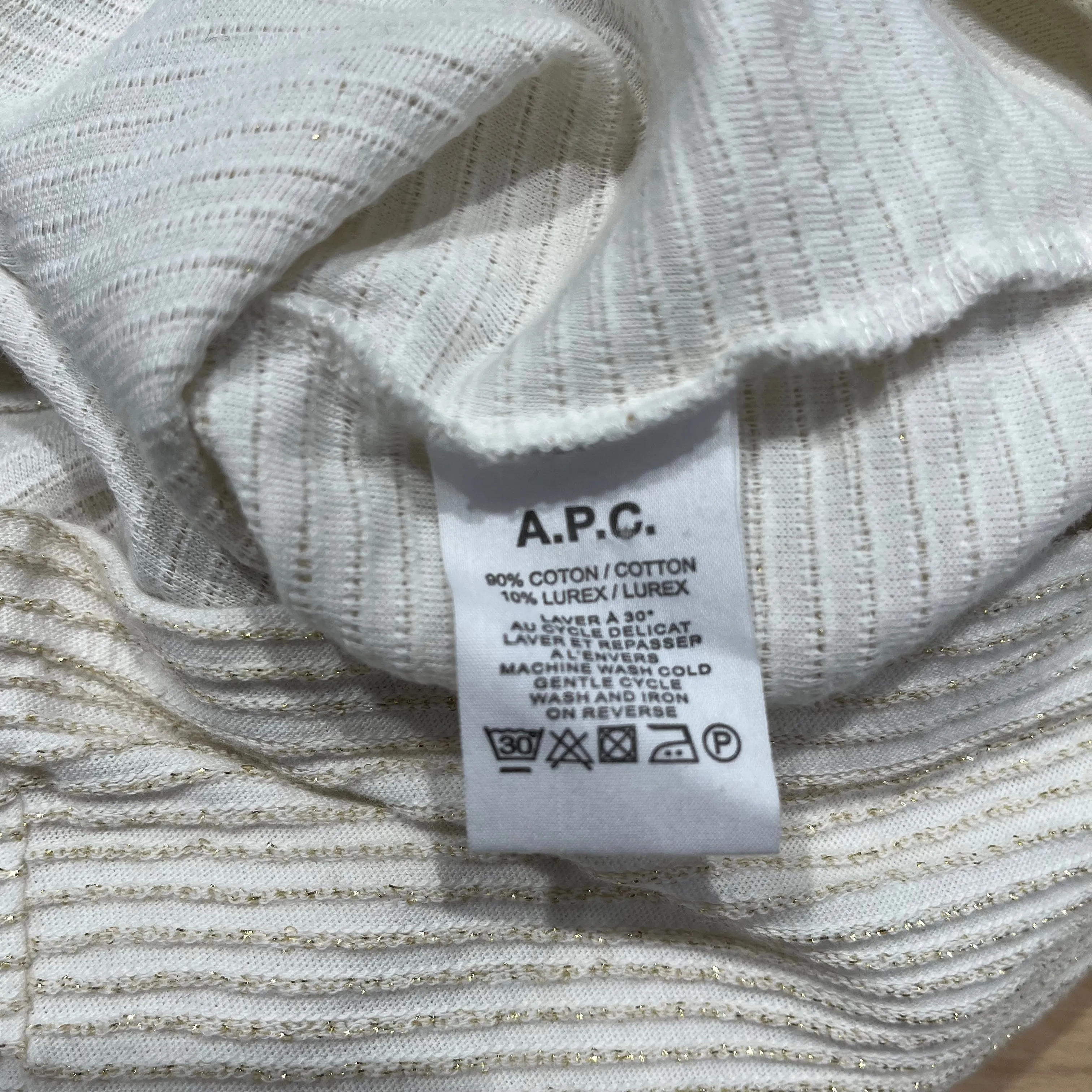 A.P.C./Sweater/L/Cotton/WHT/