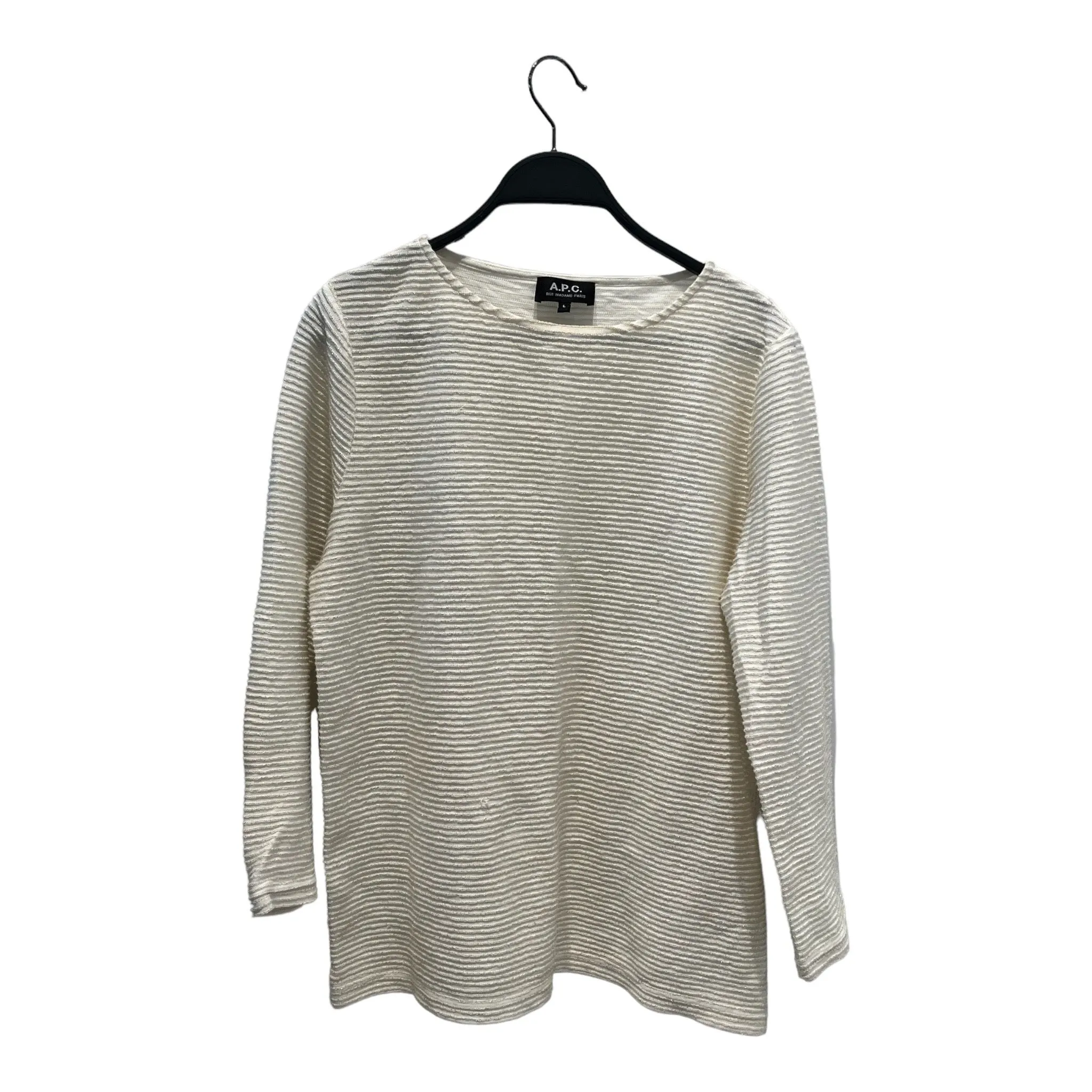 A.P.C./Sweater/L/Cotton/WHT/