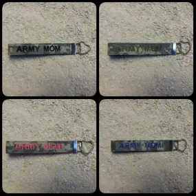 Army Mom Customizable ACU Name Tape Key Chain