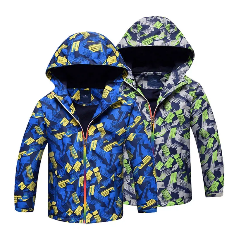 Baby Boys 3-12Y Graffiti Waterproof Polar Fleece Jacket