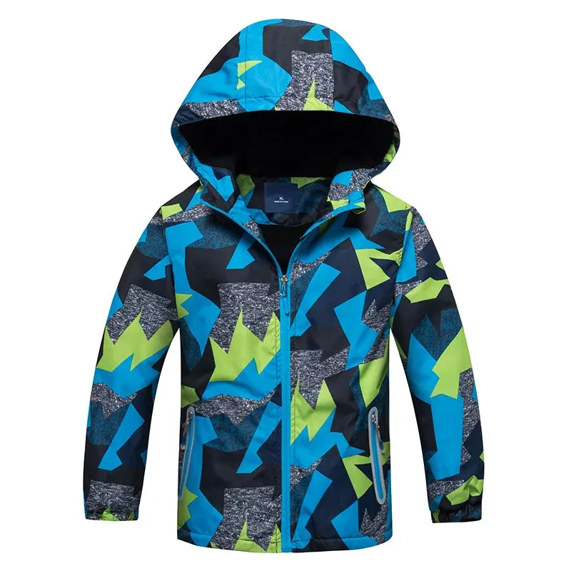 Baby Boys 3-12Y Graffiti Waterproof Polar Fleece Jacket