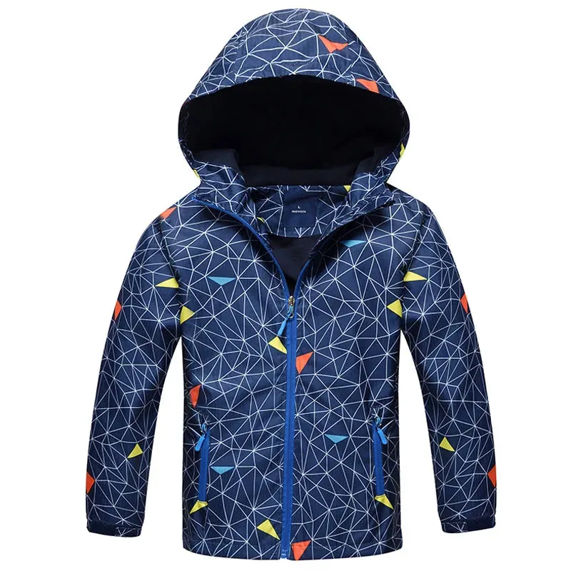 Baby Boys 3-12Y Graffiti Waterproof Polar Fleece Jacket