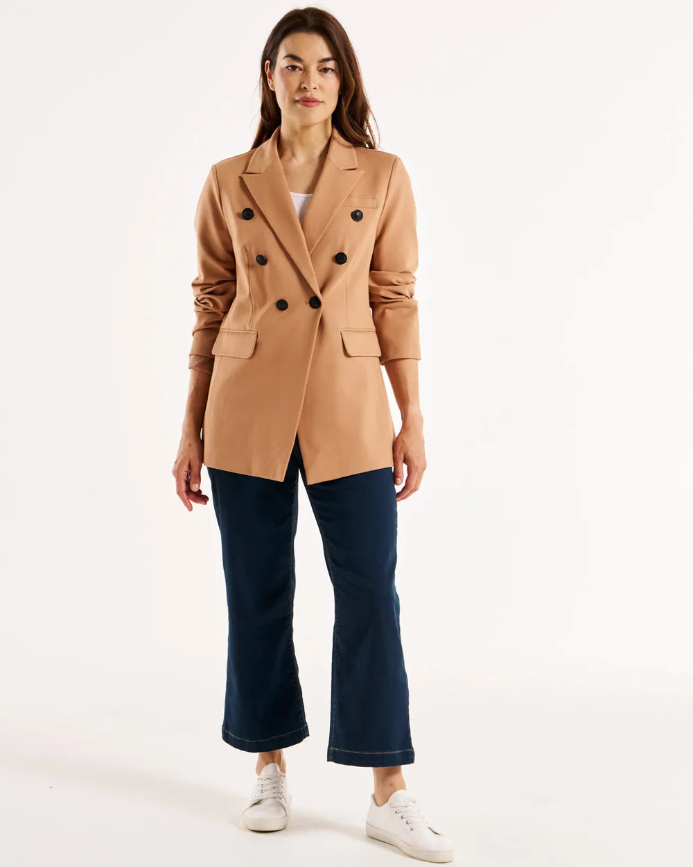 Betty Basics Kaisley Blazer Tan