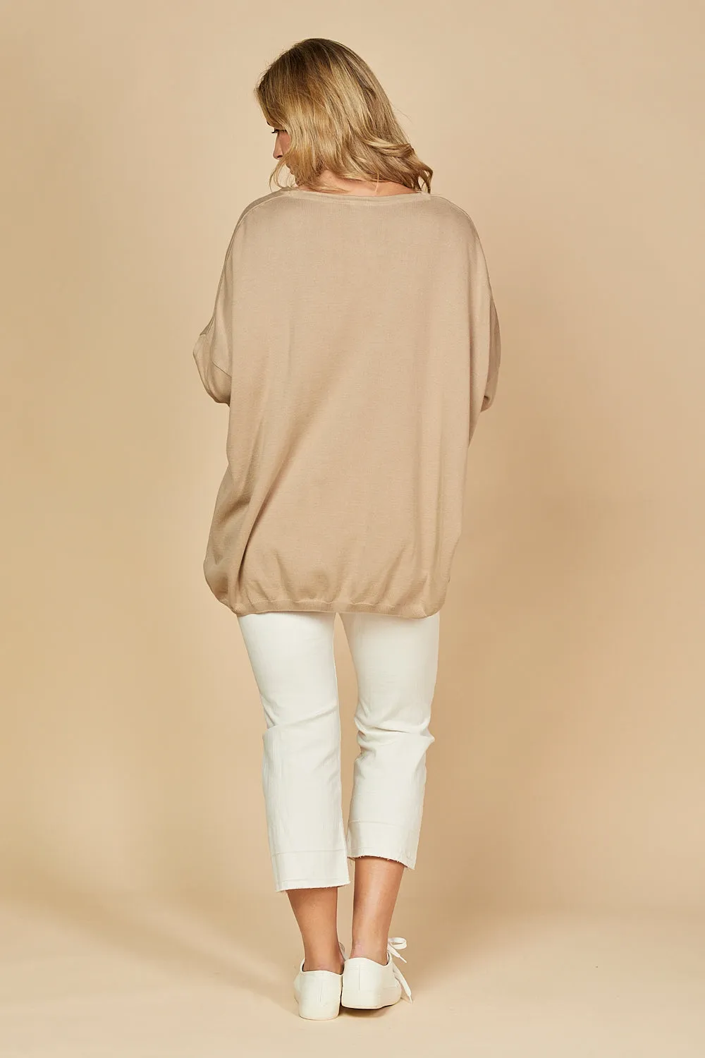 Binky Striped Jumper in Beige