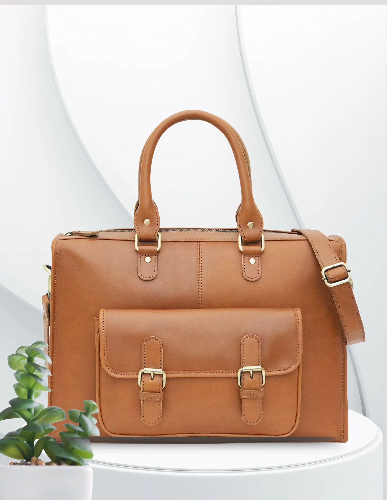 Bison Leather Executive Satchel