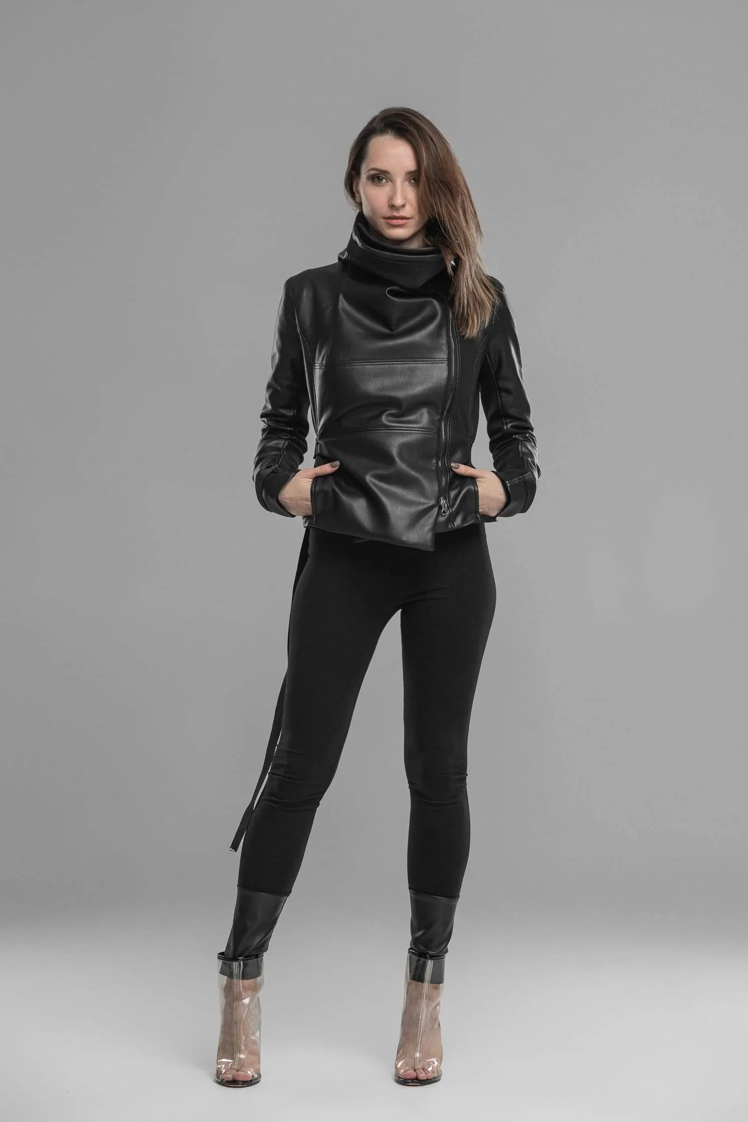 Black Faux Leather Jacket