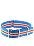 Blue Gray Red G10 Military Nylon Strap