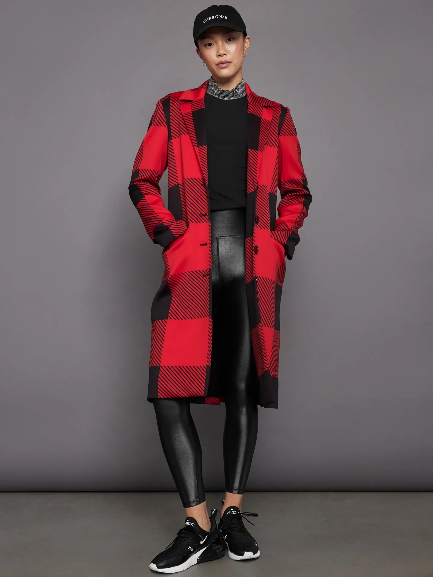 Buffalo Plaid Coat - Haute Red