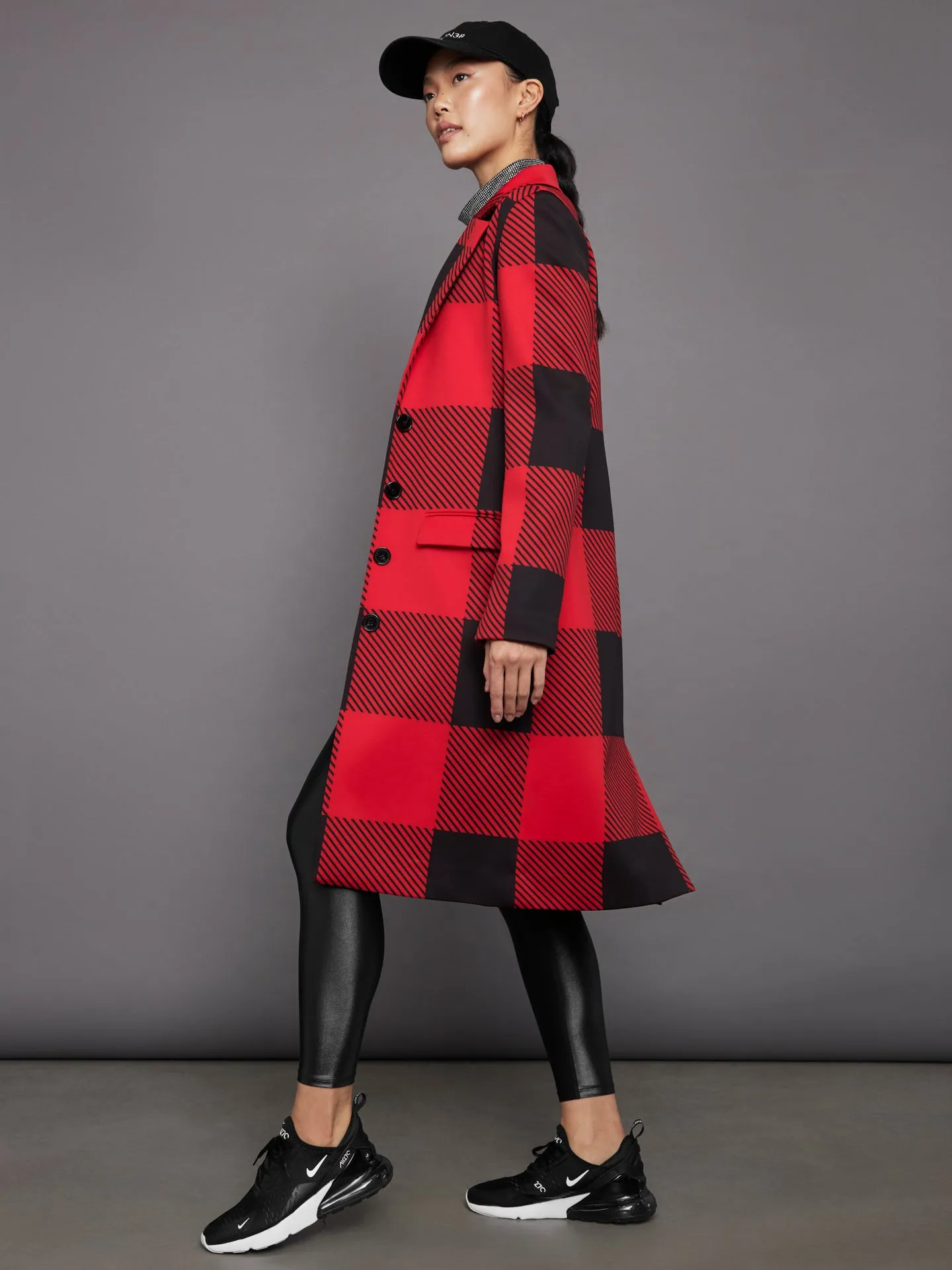 Buffalo Plaid Coat - Haute Red