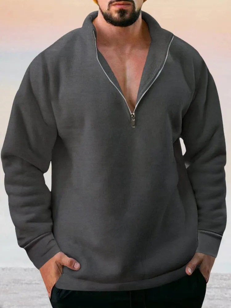 Casual Fleece Pullover Sweatshirt