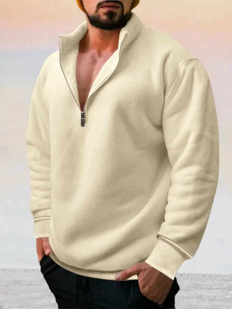 Casual Fleece Pullover Sweatshirt