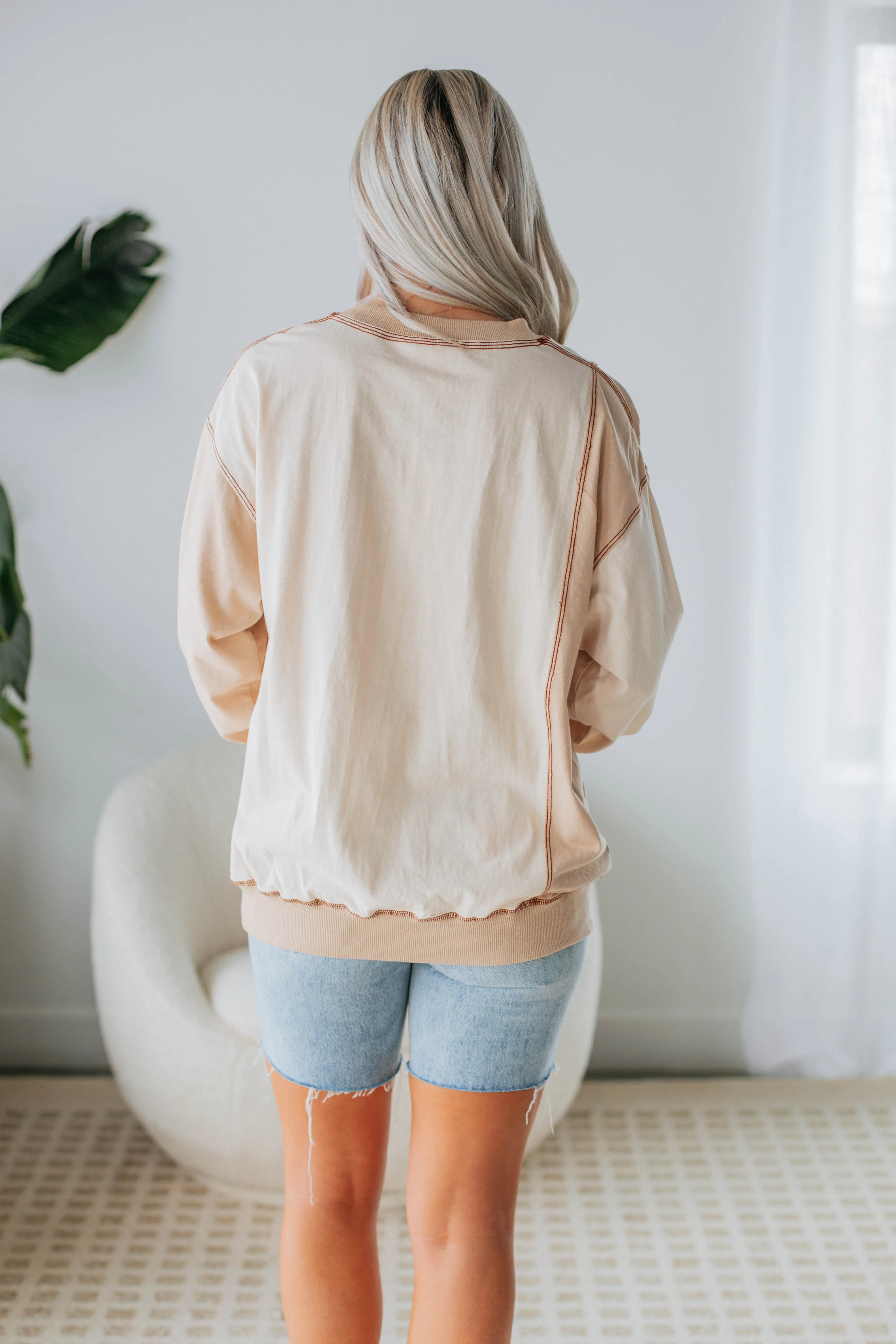 Chandler Colorblock Pullover - Cream Mix