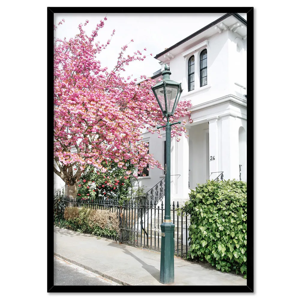 Cherry Blossoms in London I - Art Print by Victoria's Stories