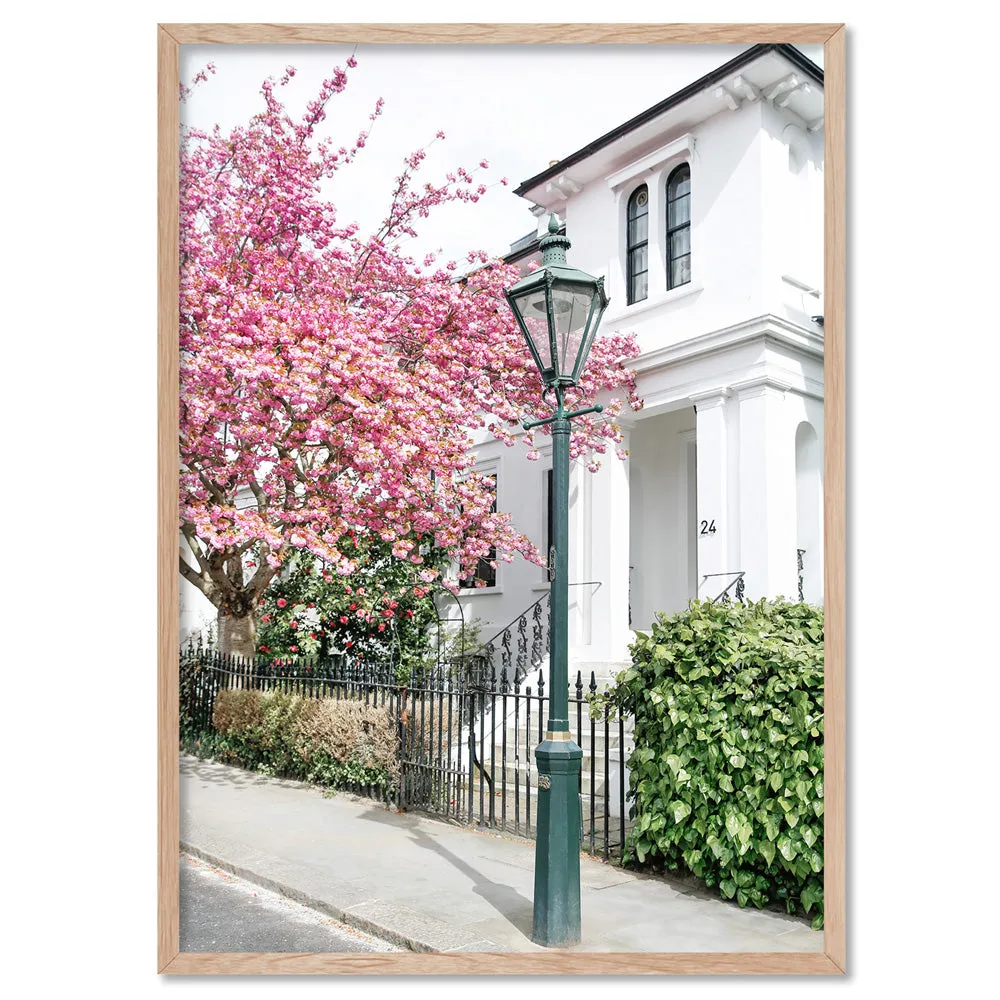 Cherry Blossoms in London I - Art Print by Victoria's Stories