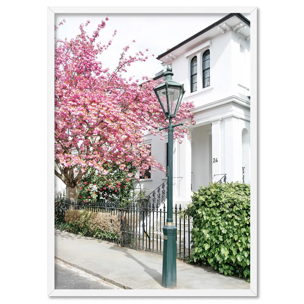 Cherry Blossoms in London I - Art Print by Victoria's Stories