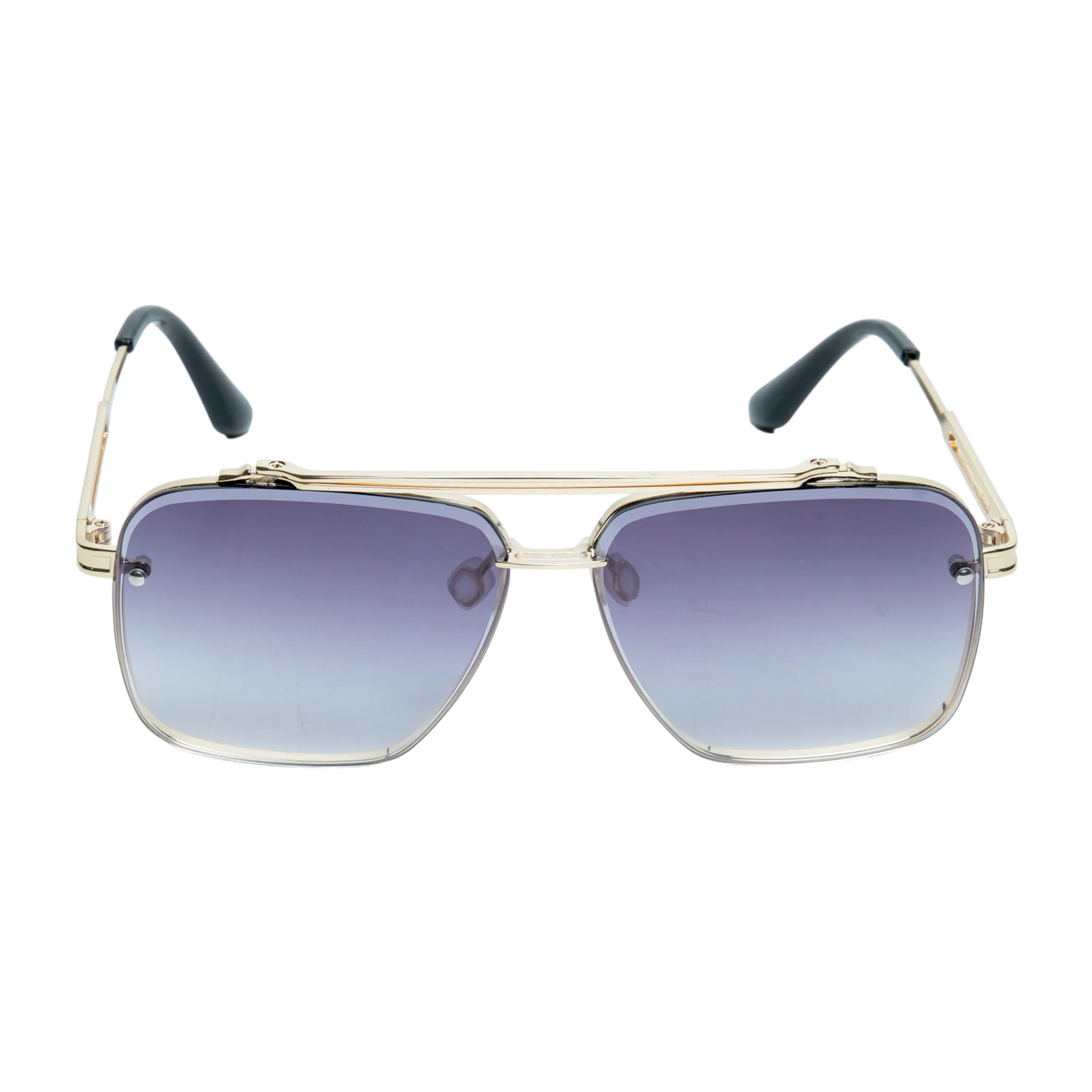 Chokore Double Bridge Alloy Frame Aviator Sunglasses (Purple)