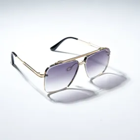 Chokore Double Bridge Alloy Frame Aviator Sunglasses (Purple)