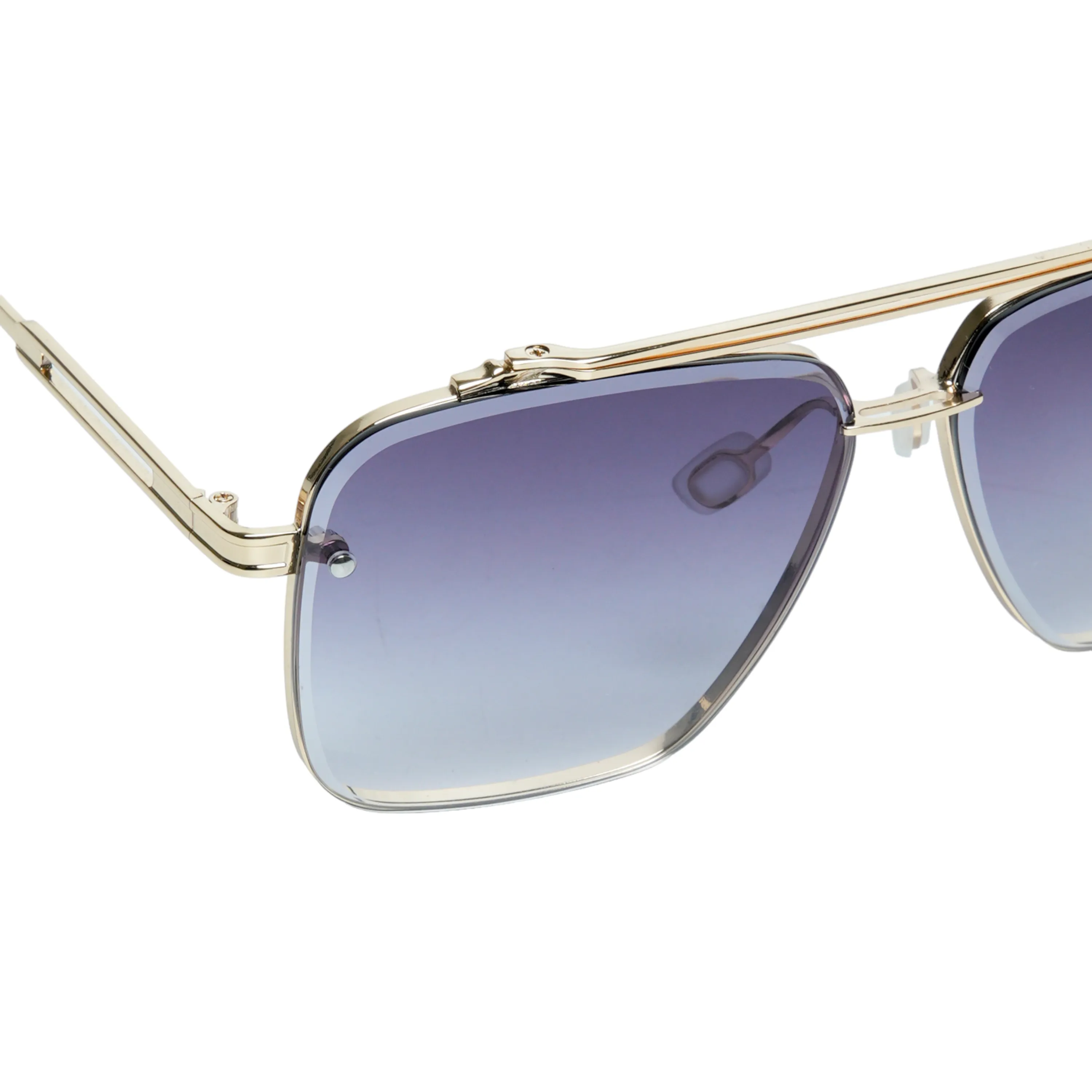 Chokore Double Bridge Alloy Frame Aviator Sunglasses (Purple)