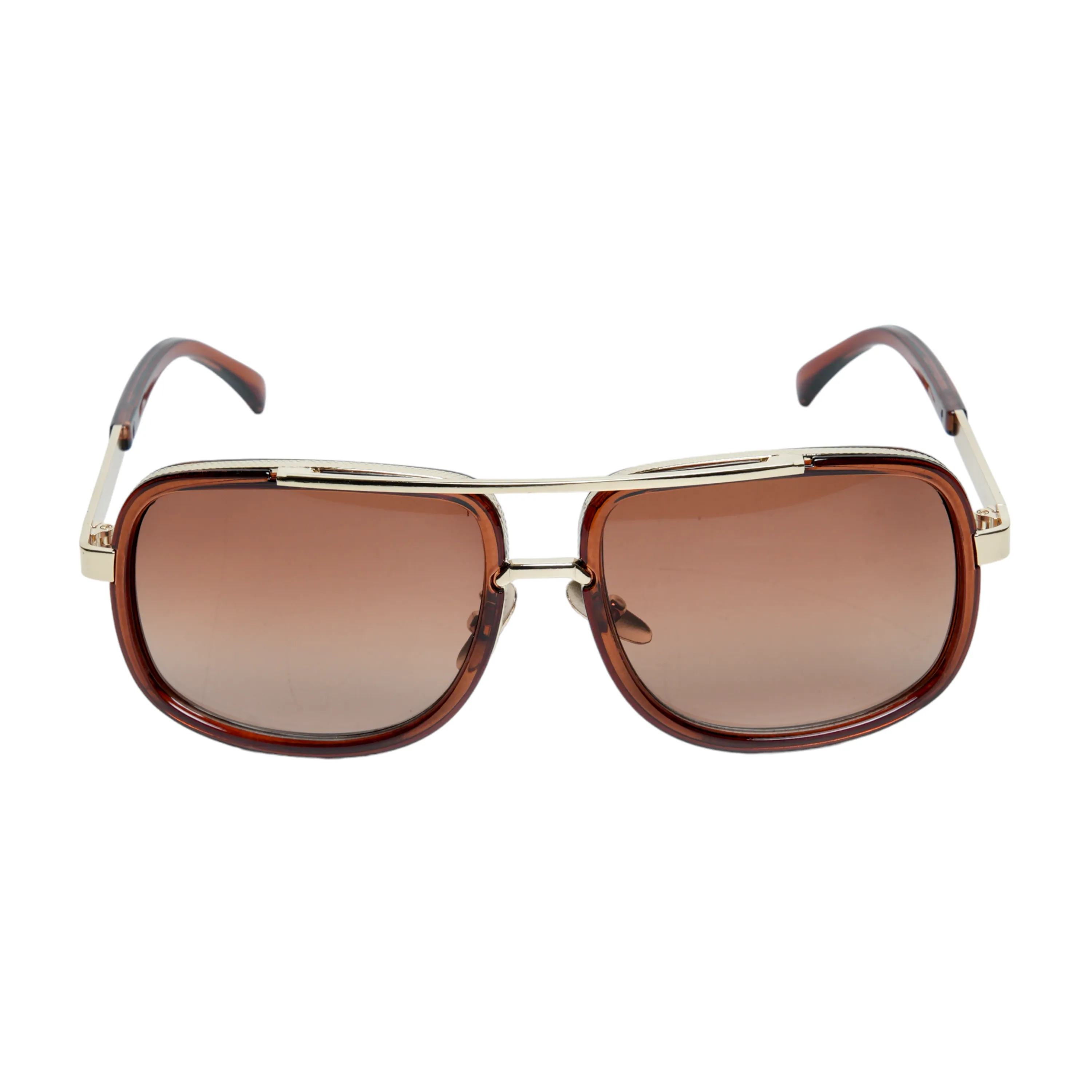 Chokore  Vintage Metal Frame Aviator Sunglasses ( Brown)