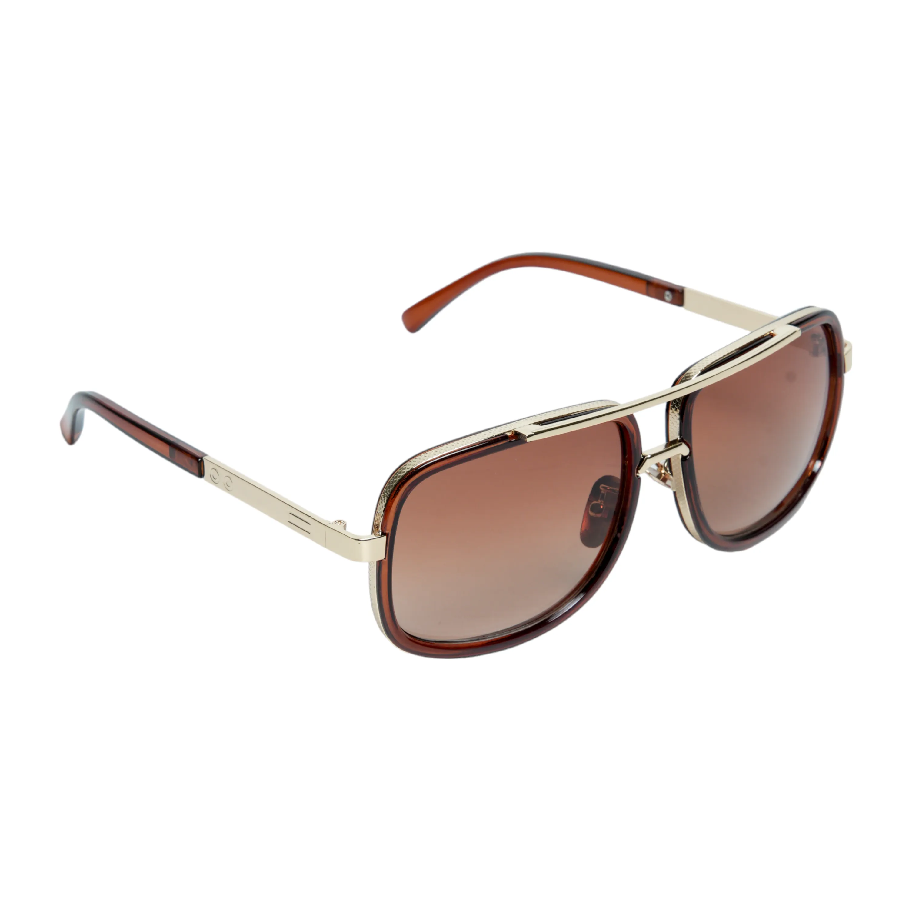 Chokore  Vintage Metal Frame Aviator Sunglasses ( Brown)