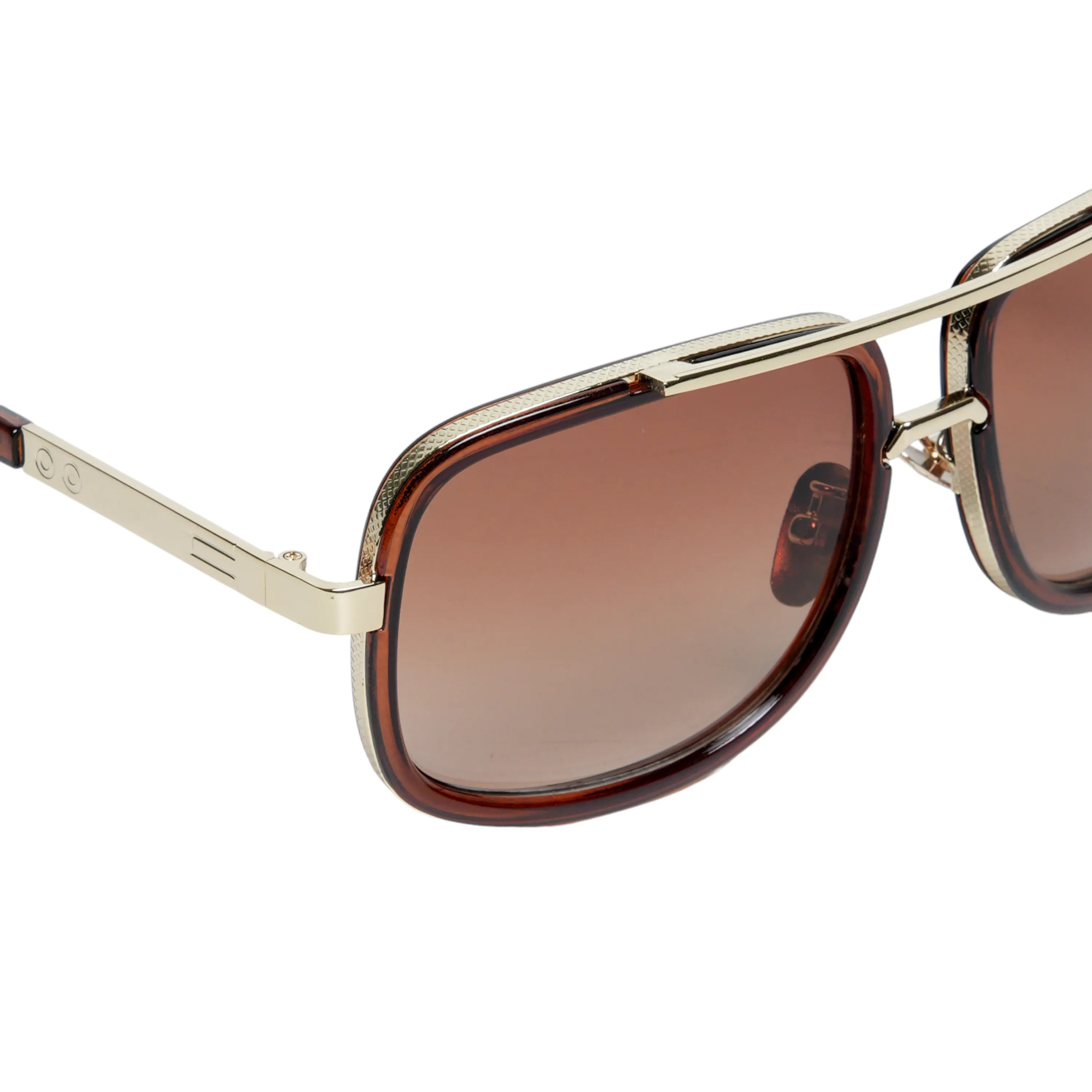 Chokore  Vintage Metal Frame Aviator Sunglasses ( Brown)