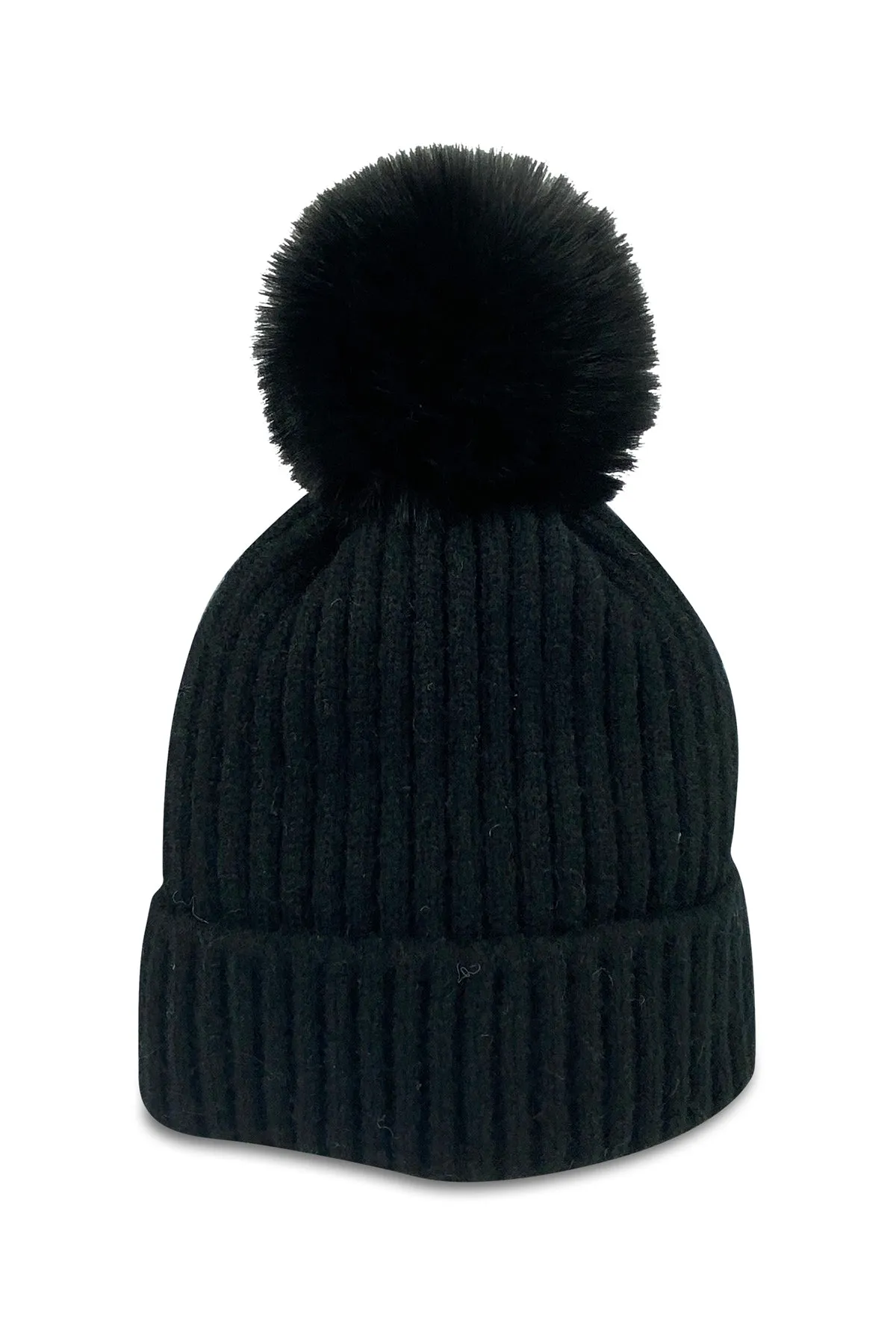 CITY BEANIE WITH FAUX POM