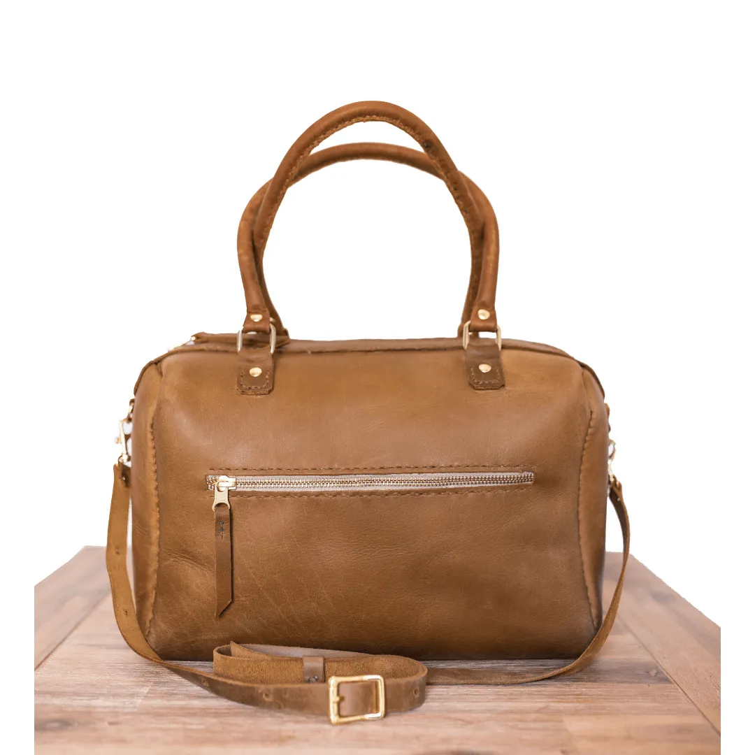 Classic Leather Priscilla Handbag - Tan