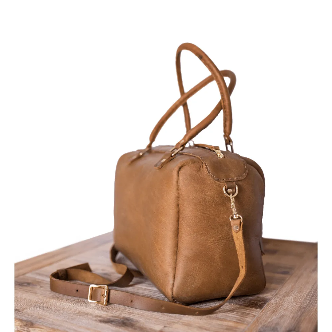 Classic Leather Priscilla Handbag - Tan