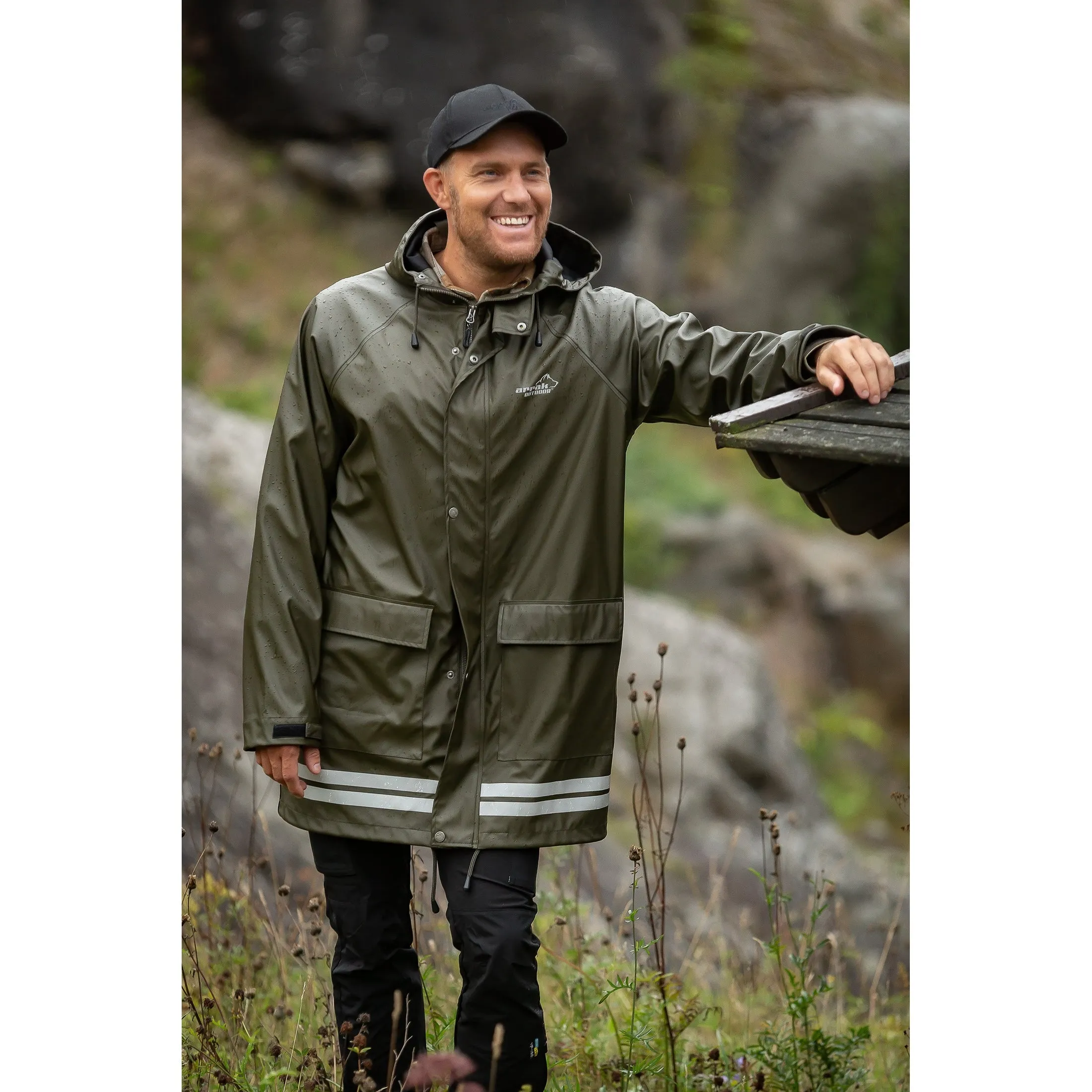 Classic Unisex Rain Coat (Olive) Final Sale