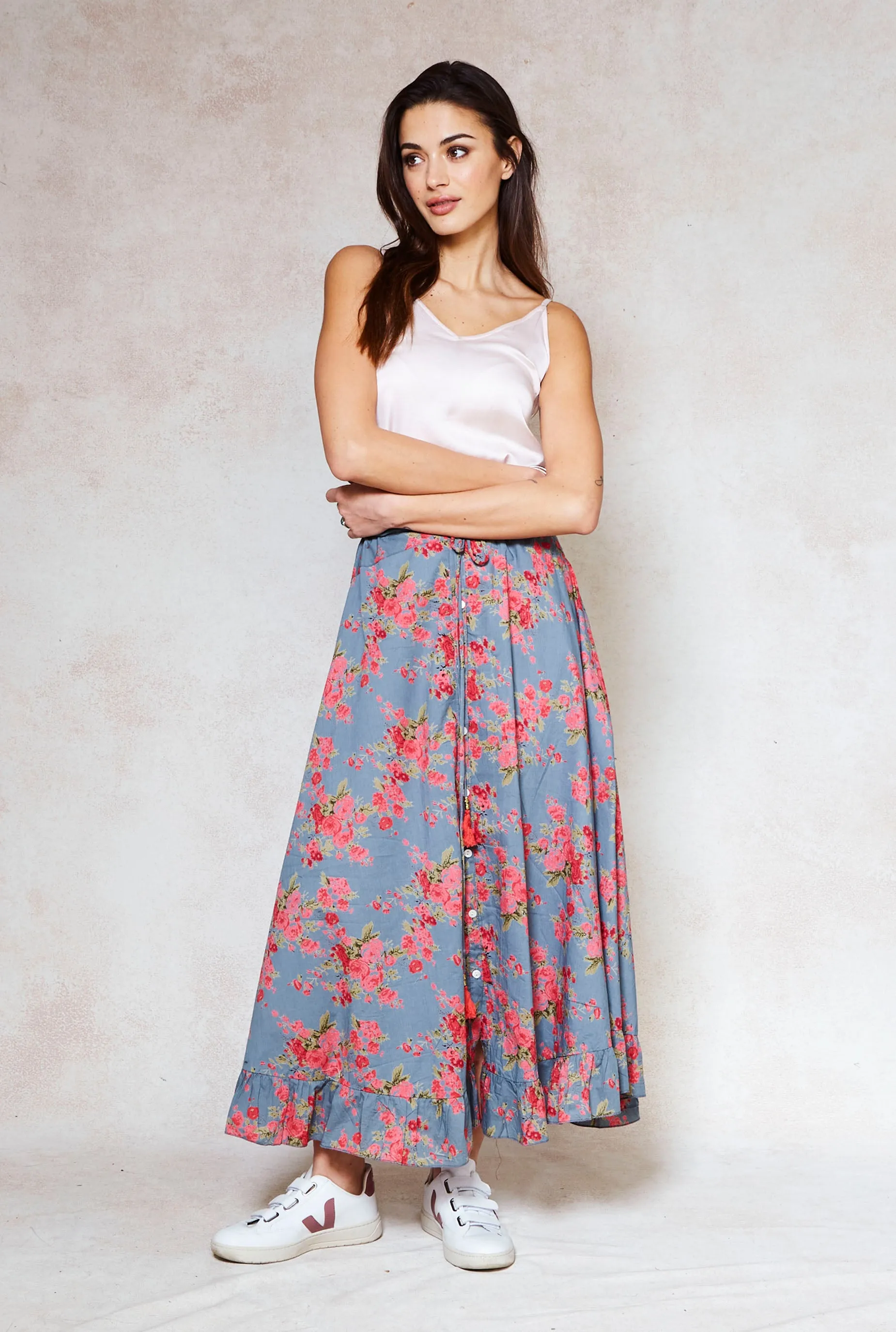 Crystal Cotton Maxi Skirt