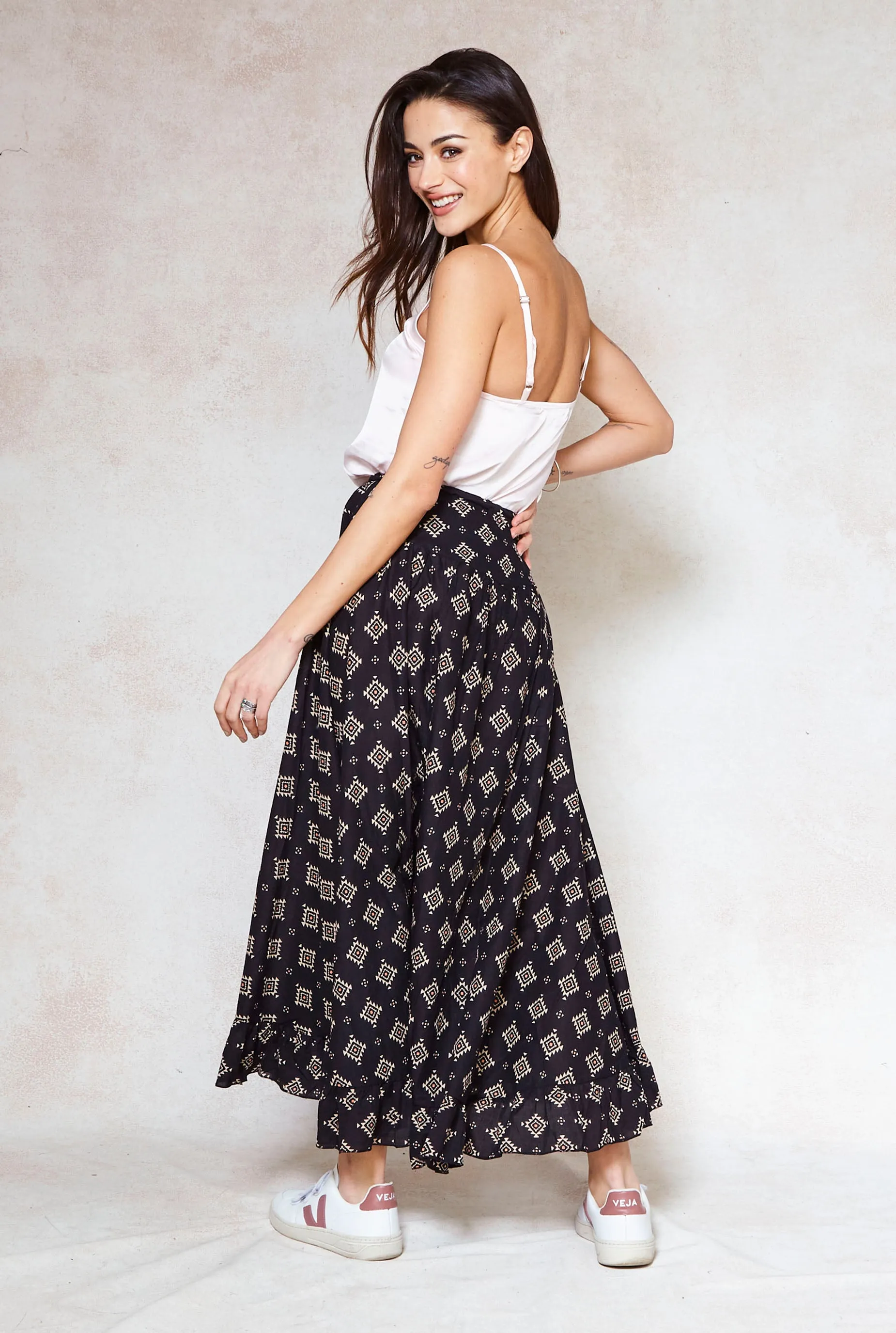 Crystal Cotton Maxi Skirt