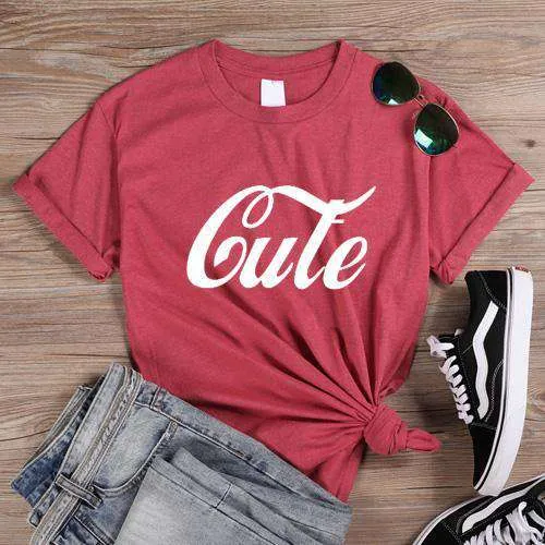 Cute Letter Print Tshirt