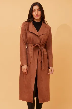 DELINA FAUX SUEDE COAT