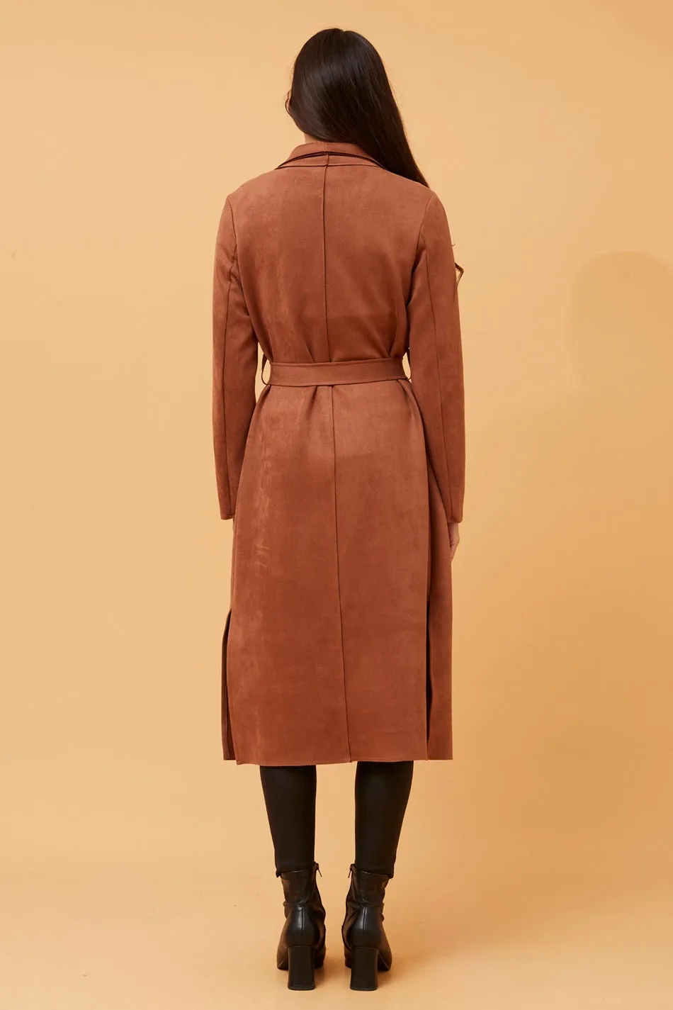 DELINA FAUX SUEDE COAT