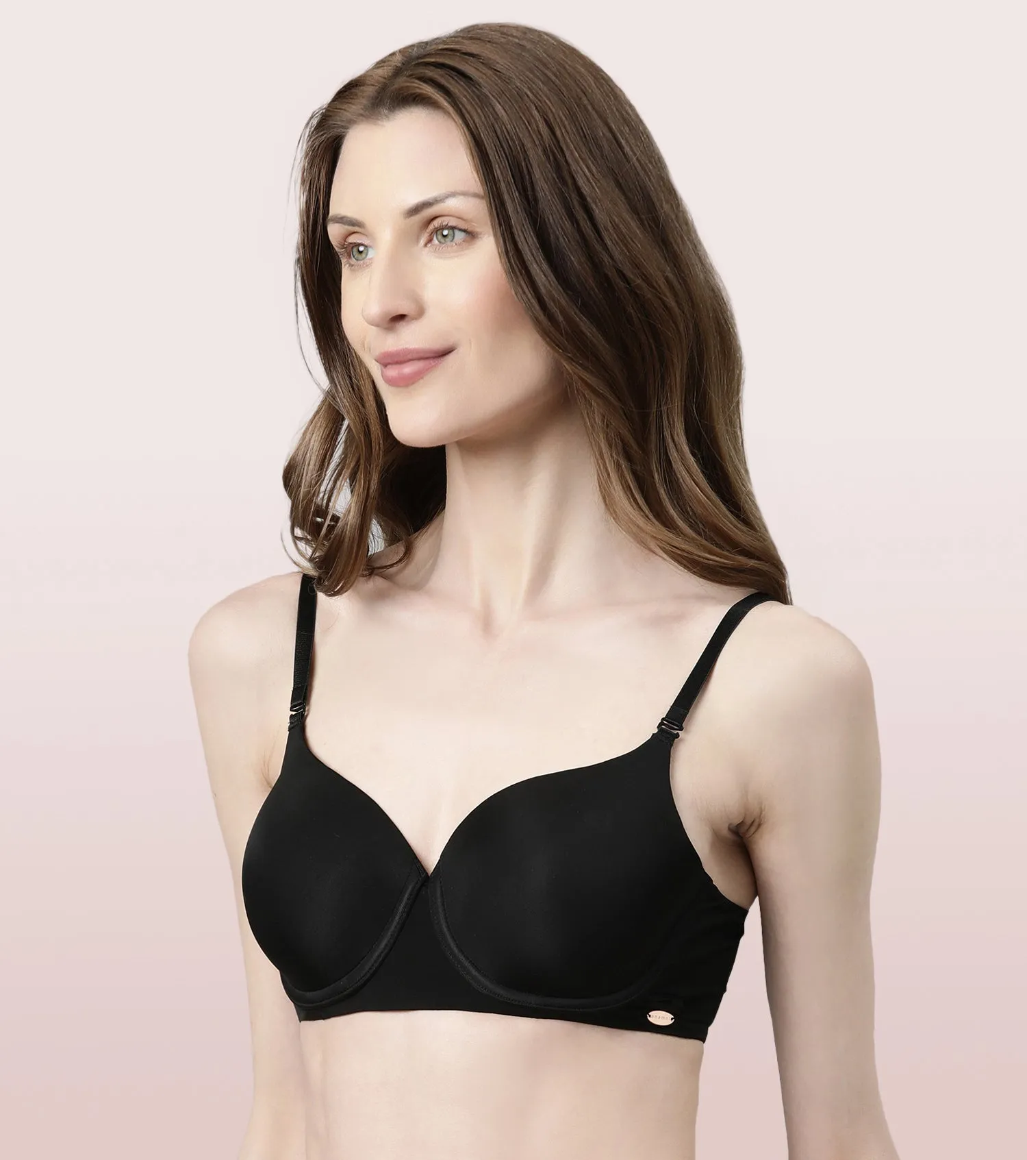 Enamor Dope Dye F057 Eco-Friendly T-shirt Bra for Women with Crush-Proof Cups- High Coverage, Padded And Wired