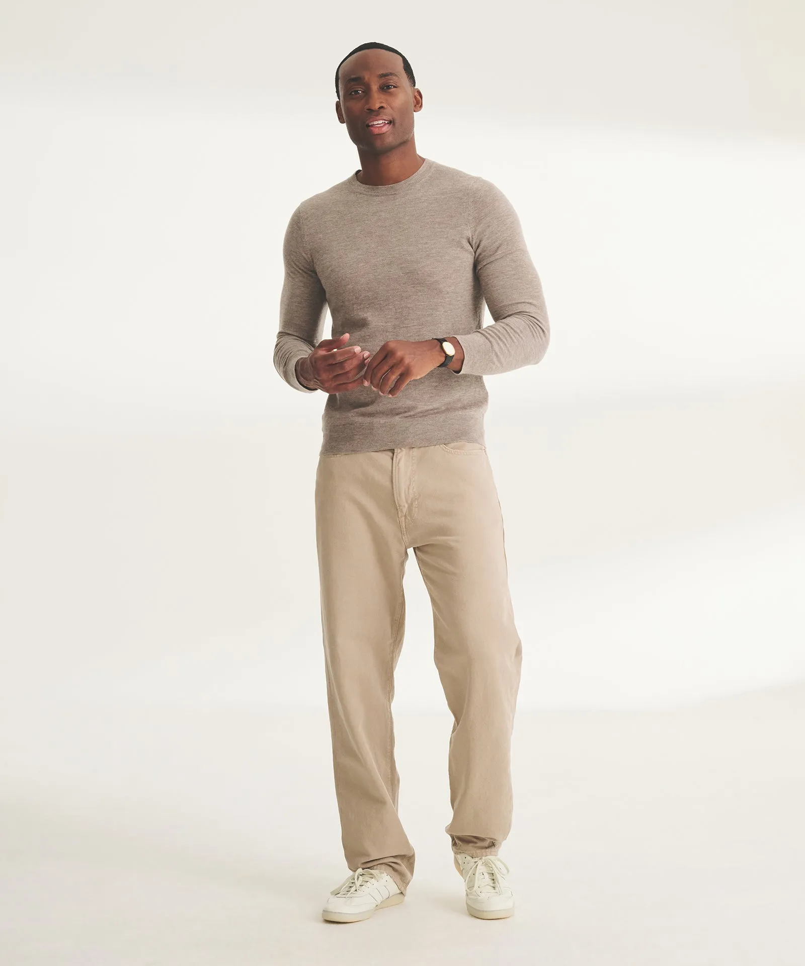 Fancy Cashmere Long Sleeve Crewneck