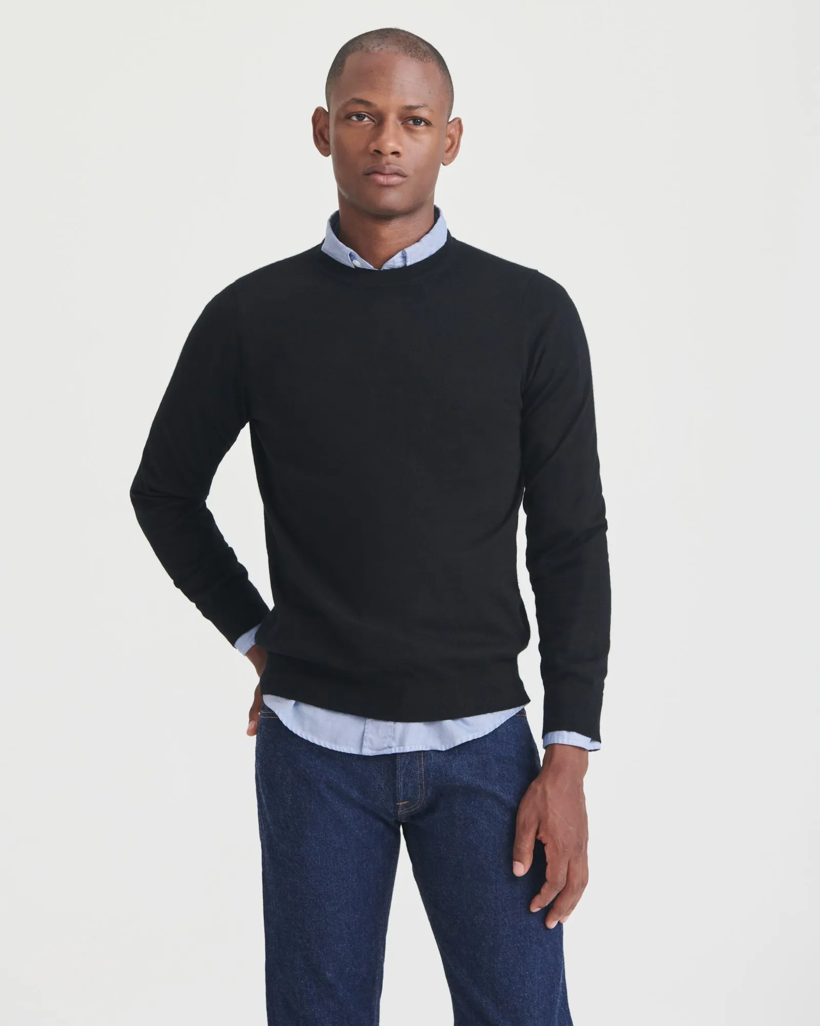 Fancy Cashmere Long Sleeve Crewneck